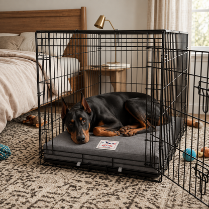 Wolfie Crate Orthopedic Dog Bed – Dark Grey
