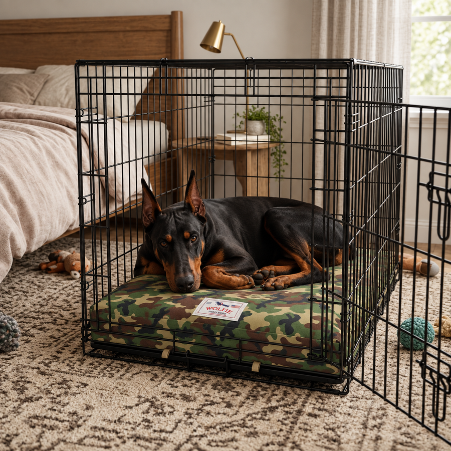 Wolfie Crate Orthopedic Dog Bed – Camo
