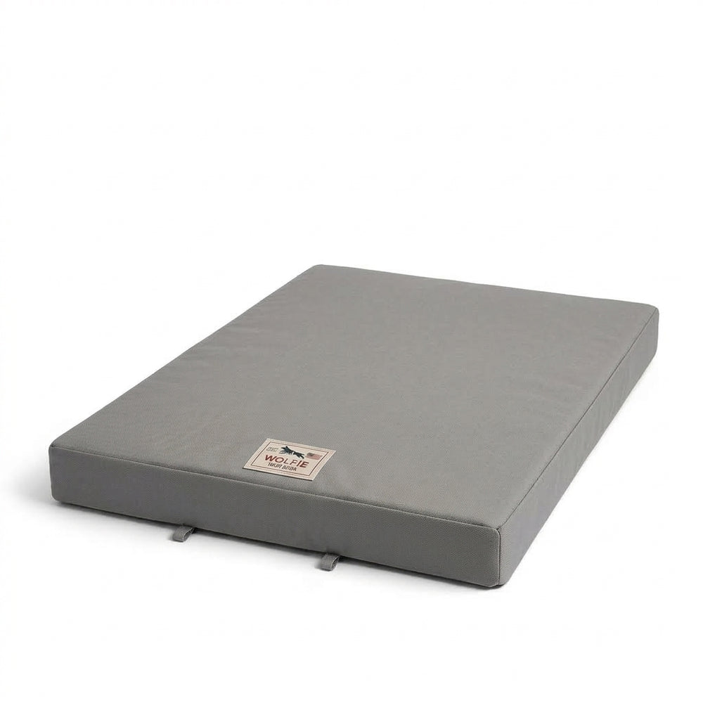 Wolfie Crate Orthopedic Dog Bed – Dark Grey