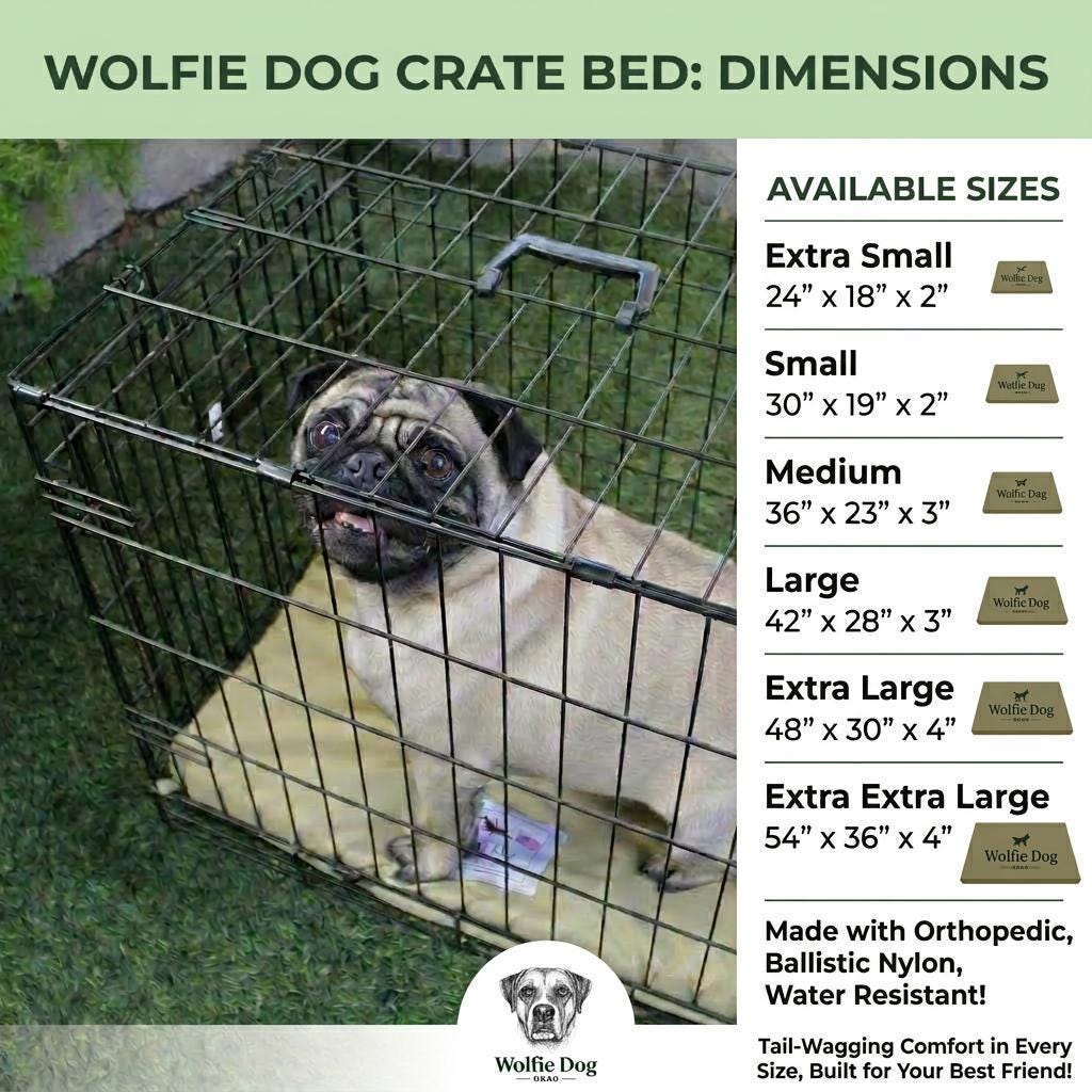 Wolfie Crate Dog Bed - all three colorways