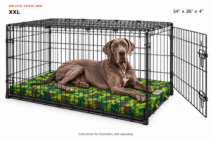 Wolfie Crate Orthopedic Dog Bed – Camo